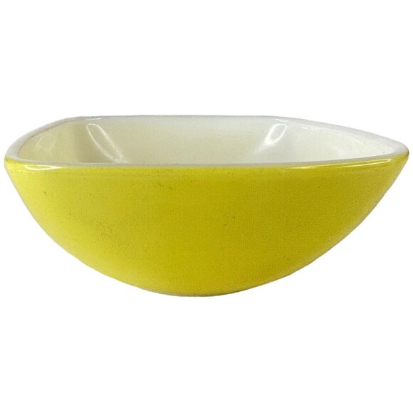 Pyrex Other - Pyrex 410 Yellow Square Bowl 12 OZ Small Dip 4.75” Made USA Ovenware Dessert VTG